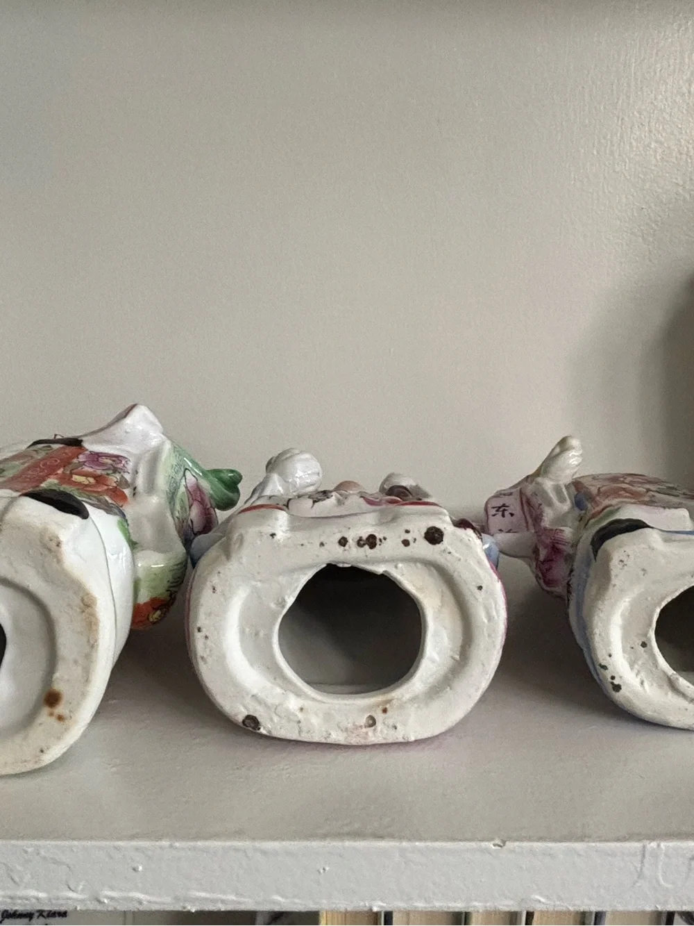 Three vintage Chinese porcelain wise men figurines